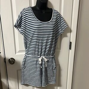 Striped Navy and White Casual romper